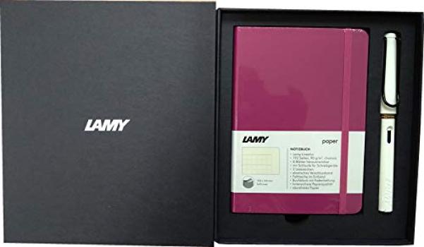 

Подарок на новый школьный праздник LAMY Pen Paver Подарочный набор Safari Fountain Pen F Fine Point Use Black S Box В комплект входит: (Двойной тип) [Белый зажим/Розовый примечание]
