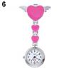 Women Lady Cute Love Heart Quartz Clip-on  Nurse Pocket Watch