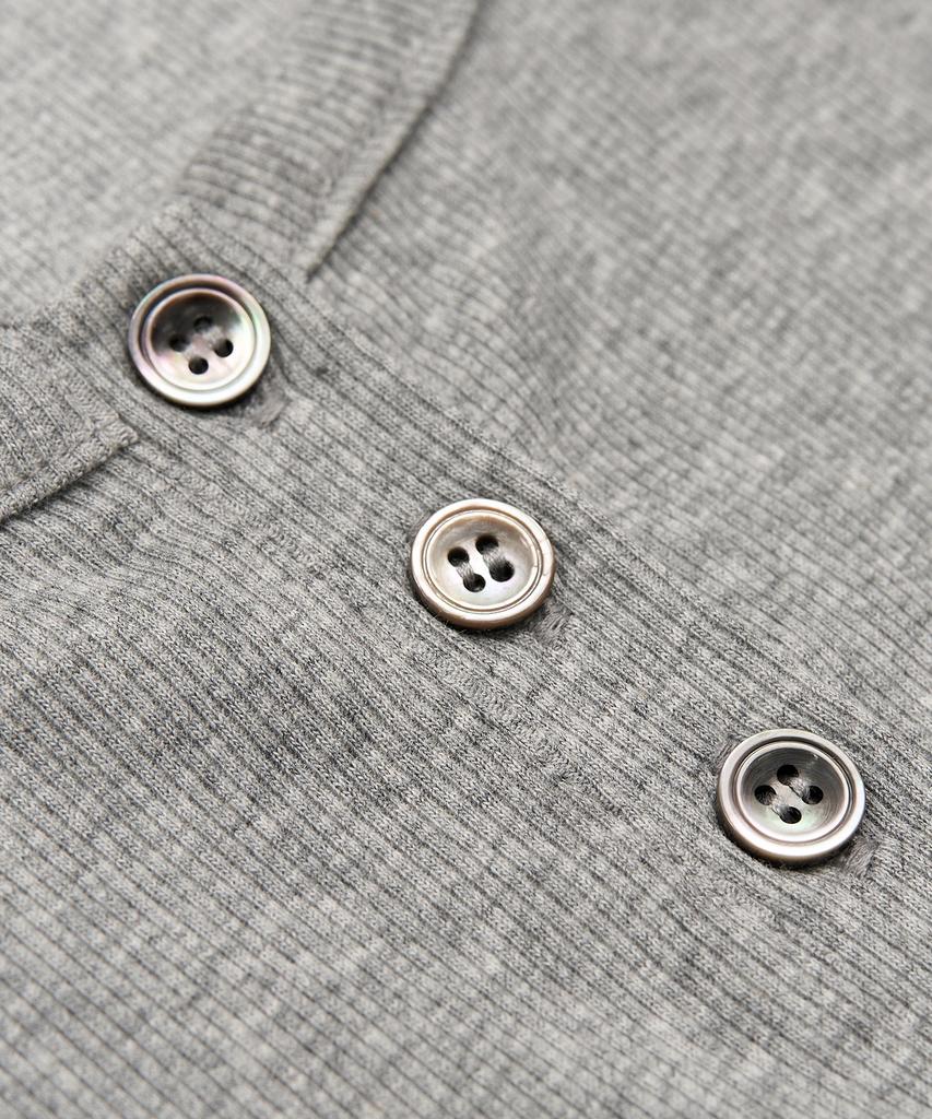 Pepeulli Button Henley Neck Sleeveless Top (Grey)