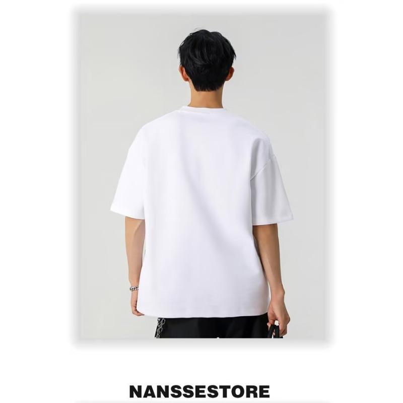 Men V Notch Raglan Sleeve Oversized Short Sleeve T Shirt Casual Loose Breathable Streetwear Summer Top