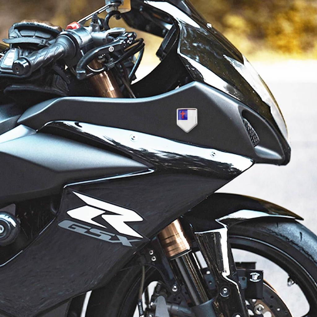 Newperlite Christian Flag Emblem Christian Cross Church Jesus Faith Decal Car Sticker Chrome Shield Flag 2 Pack