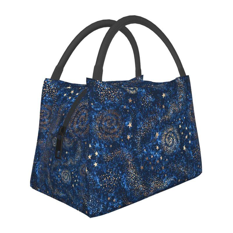 

Space Galaxy Constellation Zodiac Star Thermal Lunch Bag Reusable Waterproof Insulated Lunch Box for Work School Travel Picnic
