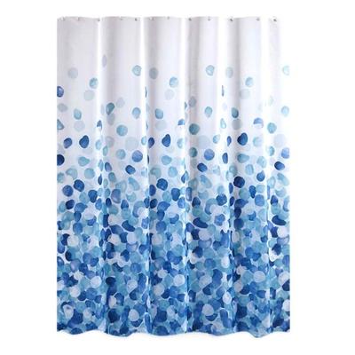 Bath Drape Wrinkle Resistant Wear Resistant Lightweight Long Geometrical Printed Shower Curtain for Hotel