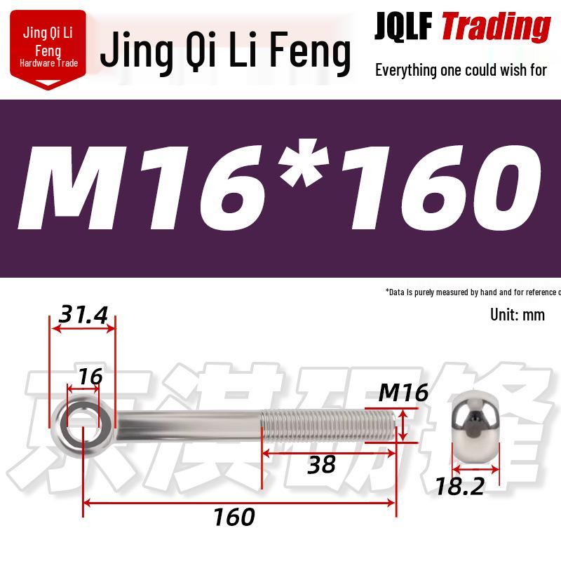 Stainless Steel GB798 Eye Bolt, Full Series M5-M16