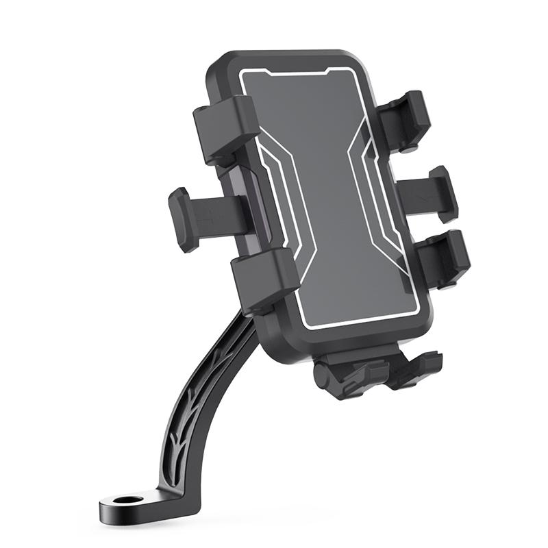 Universal Motorcycle Bike Phone Mount - 360° Rotation Anti-Shock Holder for Cycling, E-Bike & Scooter, One-Second Lock System