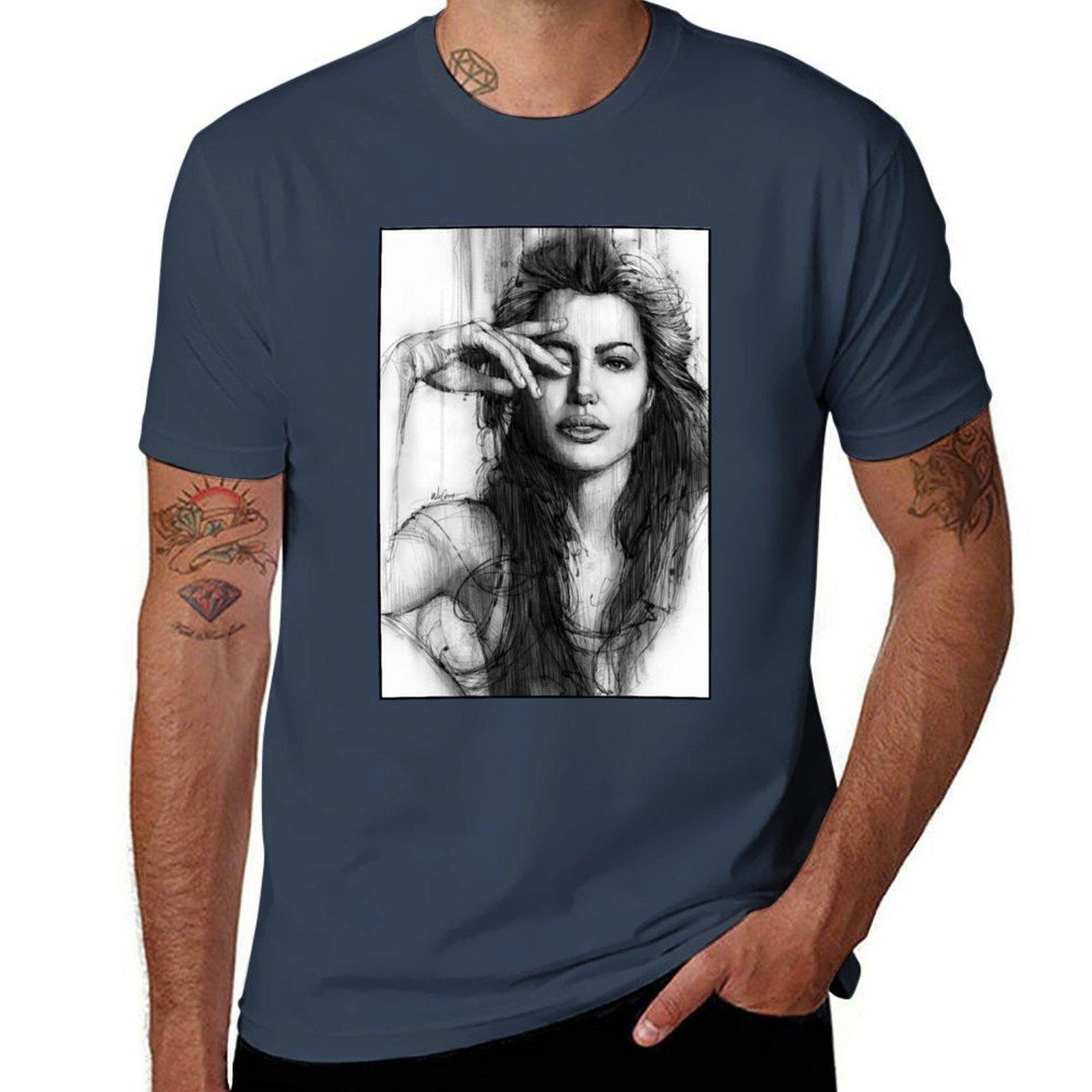 Angelina Jolie TShirt Fashion Casual Short Sleeve Top S