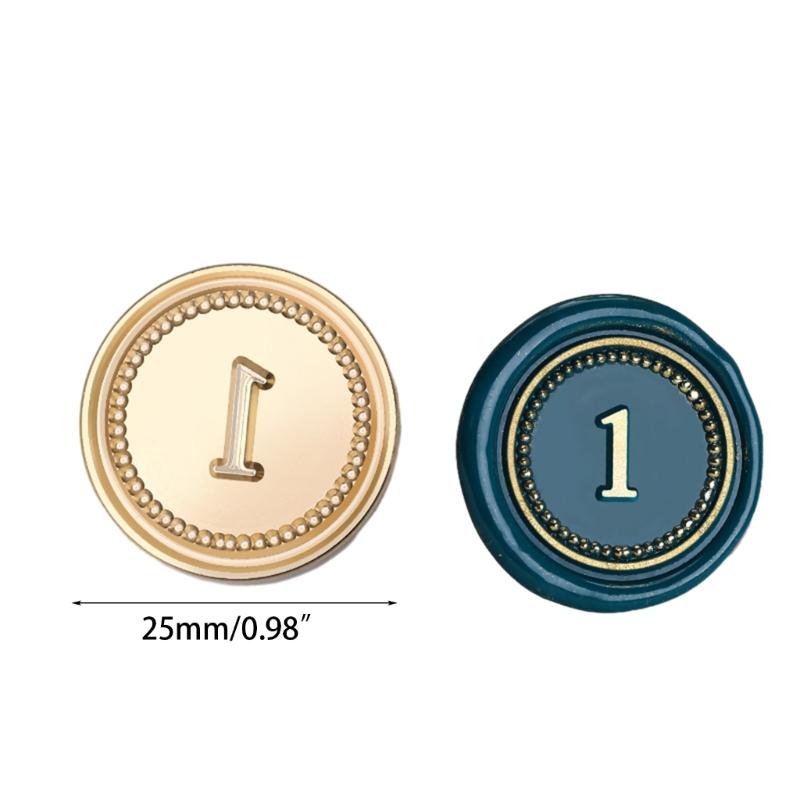 Sealing Wax Stamp Number Series Wax Seal Stamp for DIY Envelope Wedding Invitation Greeting Card Scrapbooking Letter