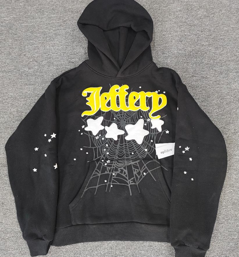 Hanorac Bărbătesc Greu cu Imprimeu Pânză de Păianjen - Trendy, Croială Largă cu Plus de Catifea