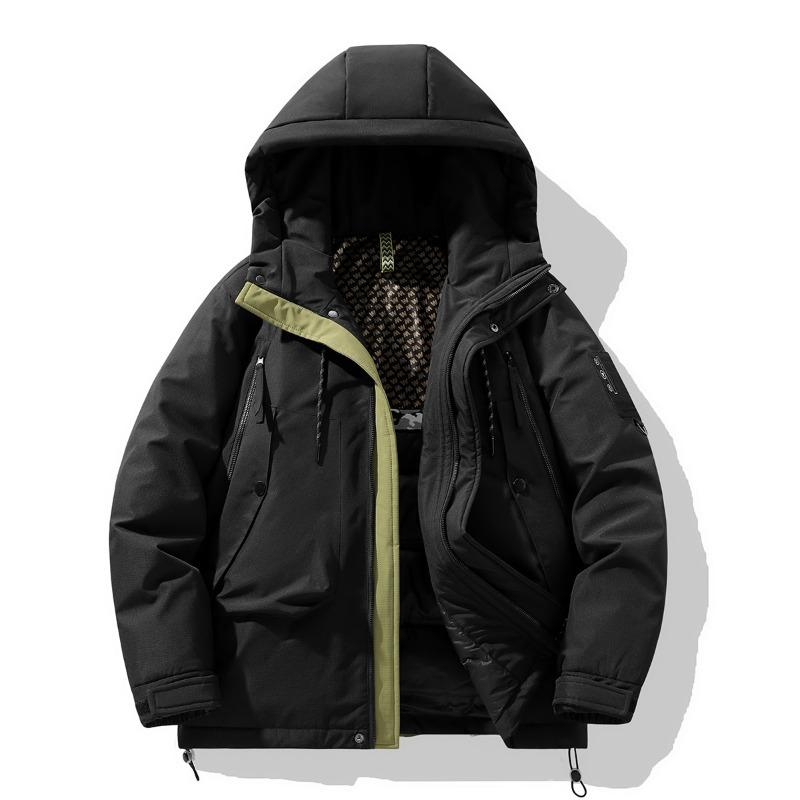 Winter Trendy Outdoor Jacket Down Jacket Trendy Loose Casual Hooded Multi-bag Couple Jacket