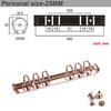 A5 A6 A7 Metal Notebook File Folder Clip File Folder Refillable Loose-leaf Ring Binding Hoops Spiral Rings Binder Clip