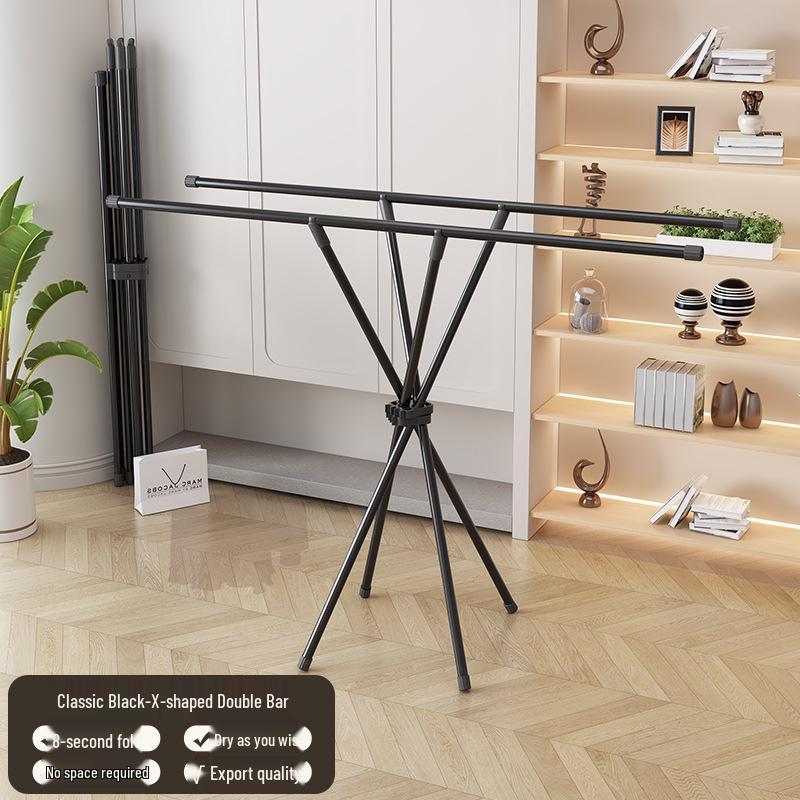 Telescopic Folding Clothes Rack for Indoor & Outdoor Use