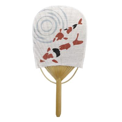 Mini Hemp Fan Nishikigoi Compact Size 1122cm Handmade Marugame Made Japan