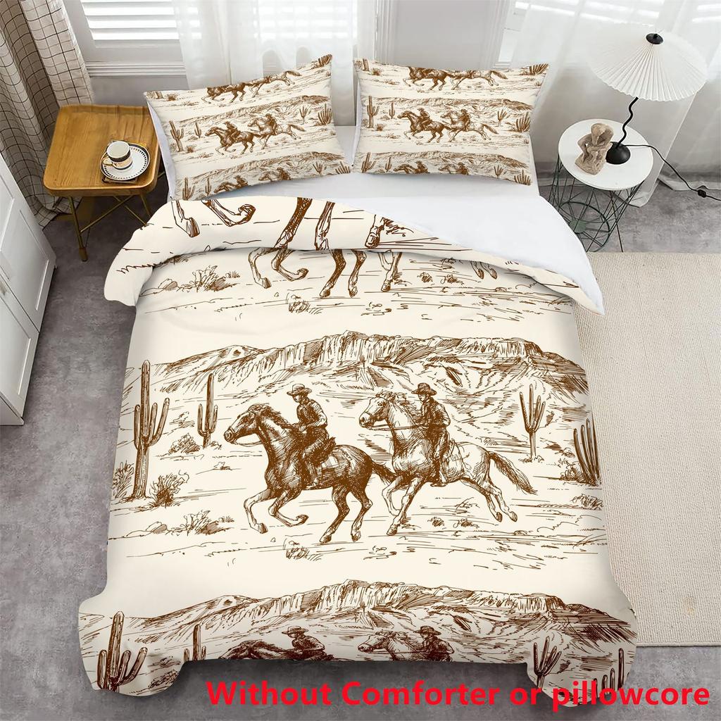 Tk 3D Digital Printing Wrangler Three-Piece Set, Bedding Quilt Cover, Home Textiles