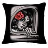 Gold Skull Fashion Pattern Home Decor Pillowcase Cushion Cover