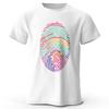 Unisexs Color Fingerprints Printed TShirt 100 Cotton Oversized Street Graphic Tees for Unisex Unisex Summer Tops