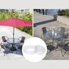 Outdoor Table Umbrella Ring 1.65 Inch Inside Diameter 2.4 Inch Outside Diameter Silicone PS Weatherproof Design