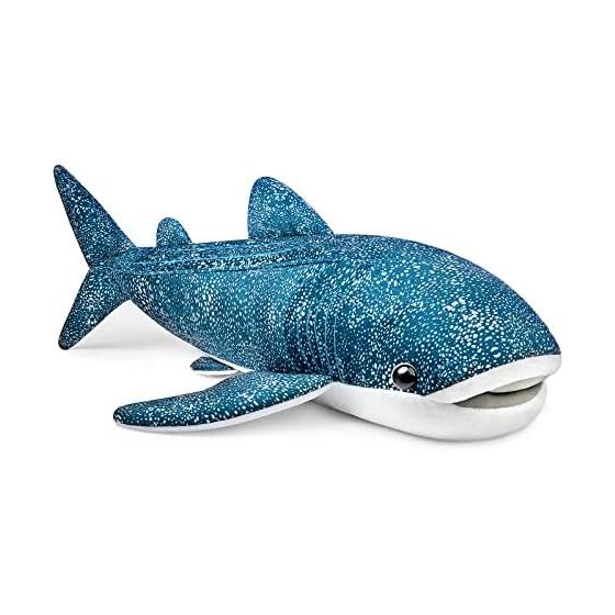 Simulation Big Whale Shark Plush Toy 80cm Realistic Long Realistic Blue Texture Whale Shark Stuffed Toy