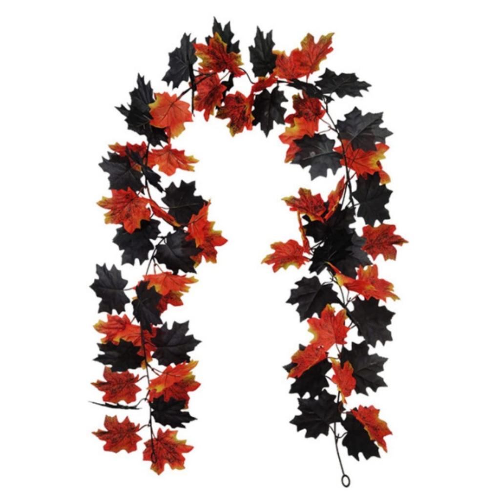 Autumn Maple Leaf Skewer Decoration (large and Small Double Leaves), Halloween Party, Thanksgiving Porch Decoration (excluding Batteries), Christmas