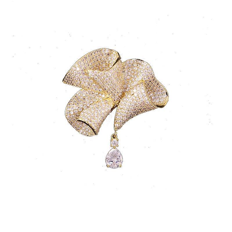 Broche de flores em rolo de luxo leve e de alta qualidade 2023 elegante casaco de temperamento corsage casaco terno alfinete acessórios