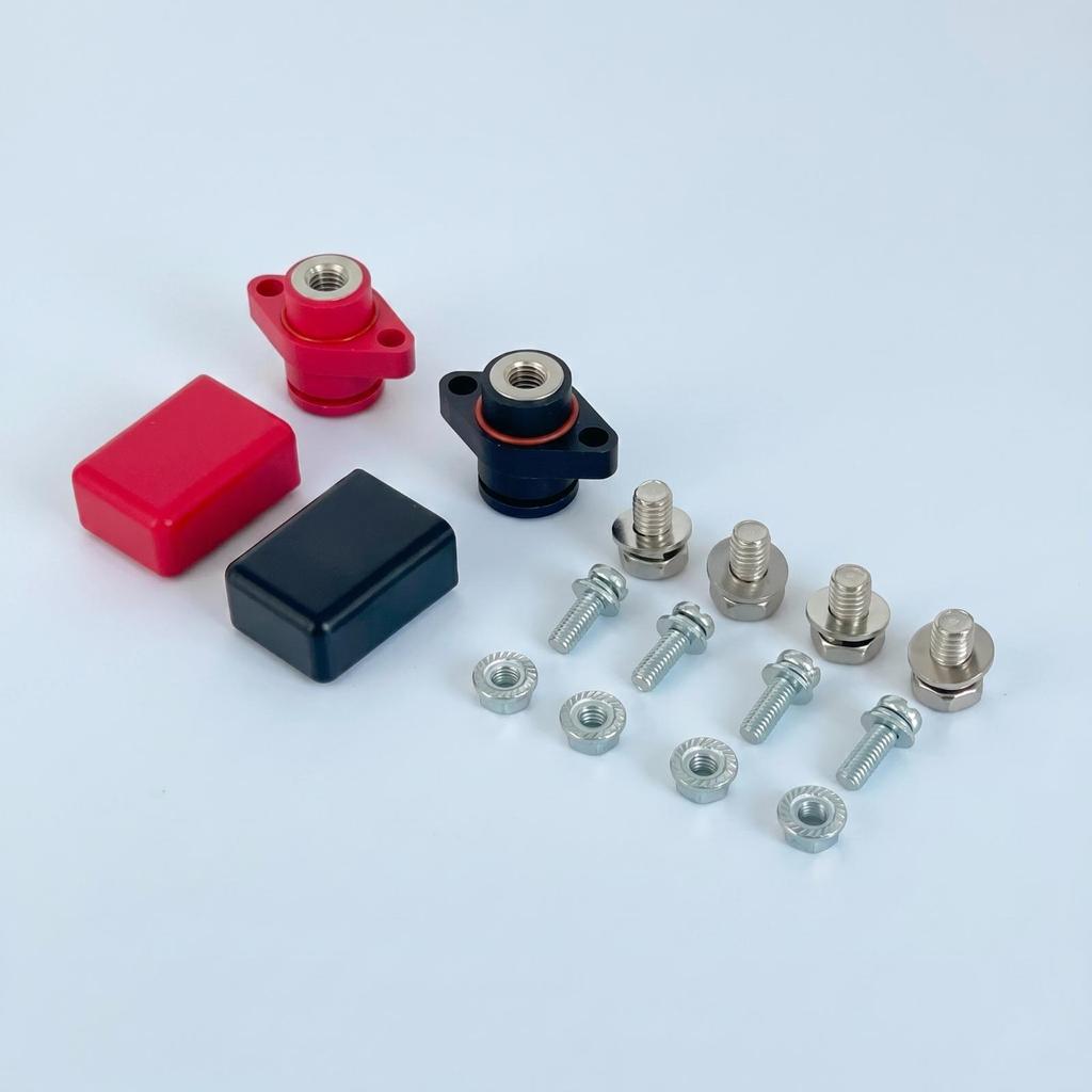 Terminal Post Copper with Cover Insulated Connector for Electricians, Home Hobbyists,