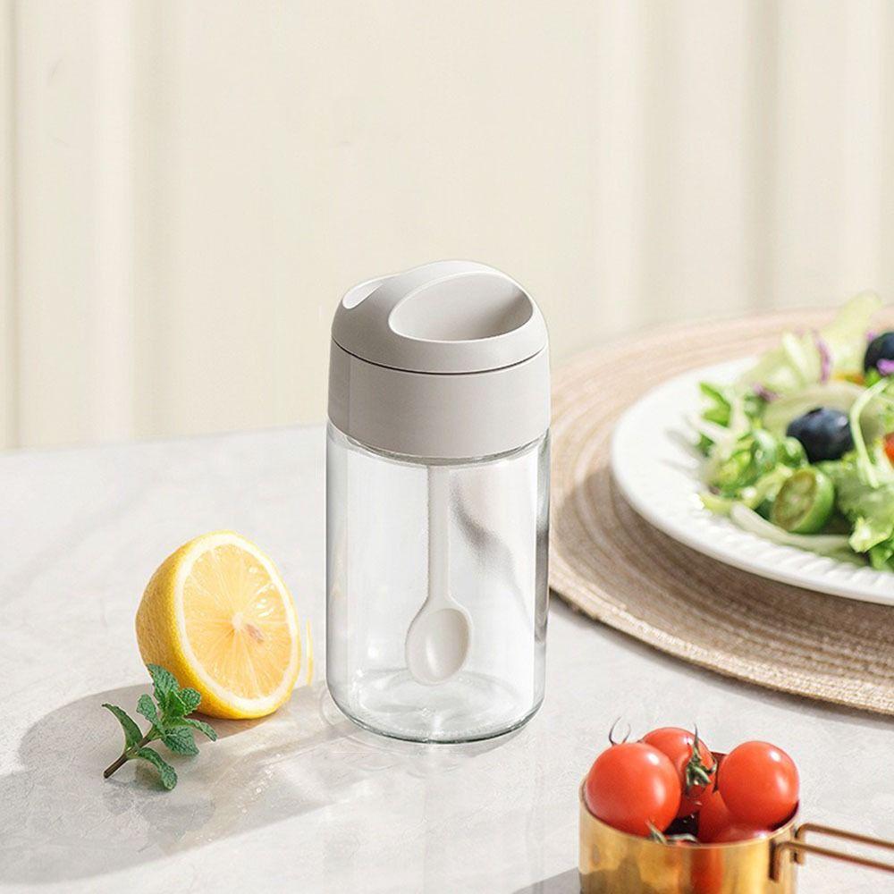 4Pcs Sealed Glass Seasoning Jar Moisture-proof Spice Bottle Salt Storage Container  Restaurant