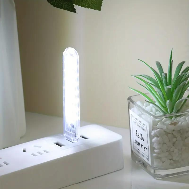 

1 шт. USB-живлений 8LED Нічник - Портативна, Стійка до іржі лампа для читання для спальні та подорожей білий