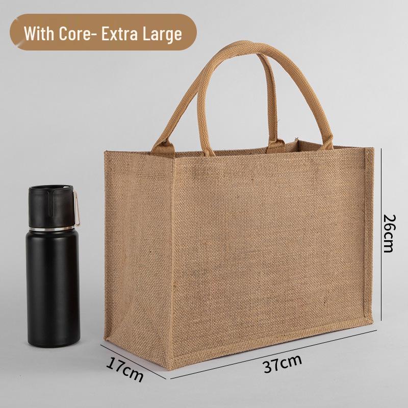 Sac fourre-tout en toile de jute: Sac de courses en jute peint à la main DIY, Lin polyvalent graffiti