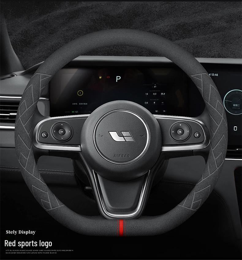 Ideal ONE Universal Suede Steering Wheel Cover: Non-Slip, Sweat-Absorbing, All-Season