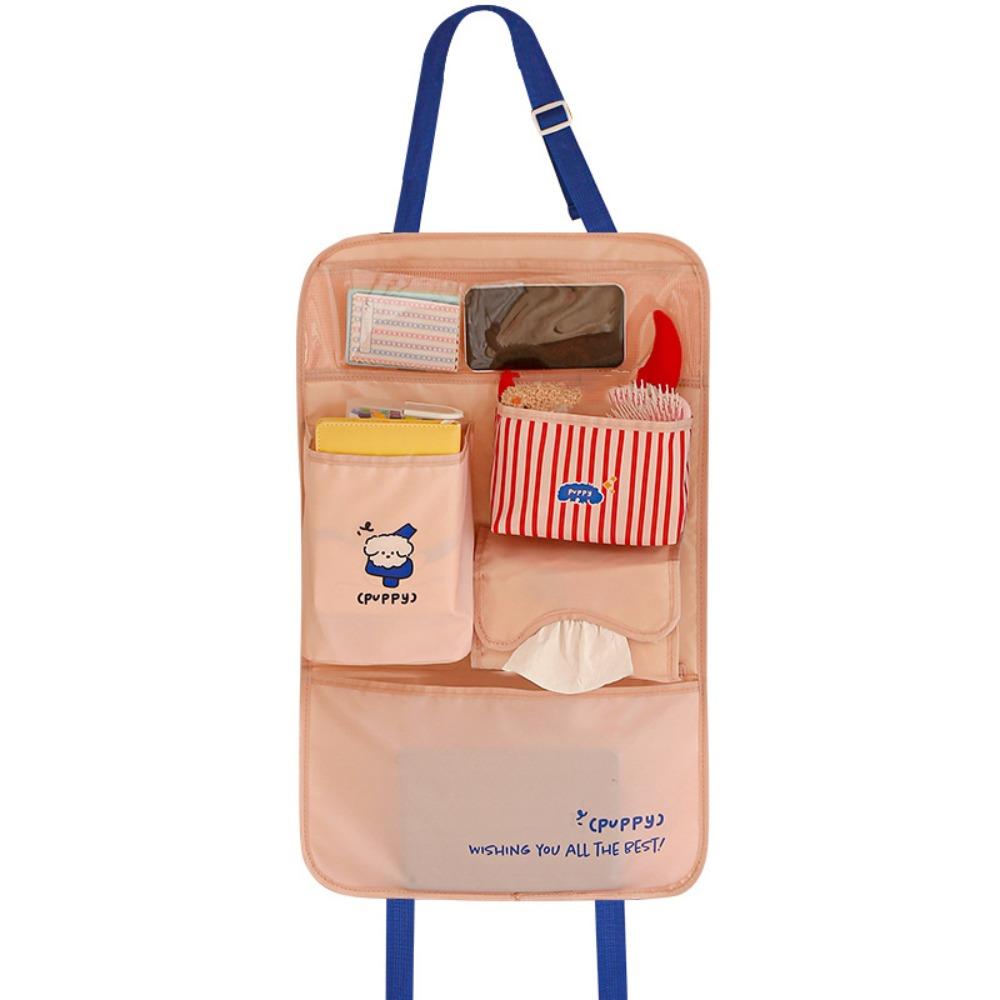 Cartoonmuster Hängeaufbewahrung für Rücksitztür Große Kapazität Auto Innenraum Organizer Wohnheimnutzung