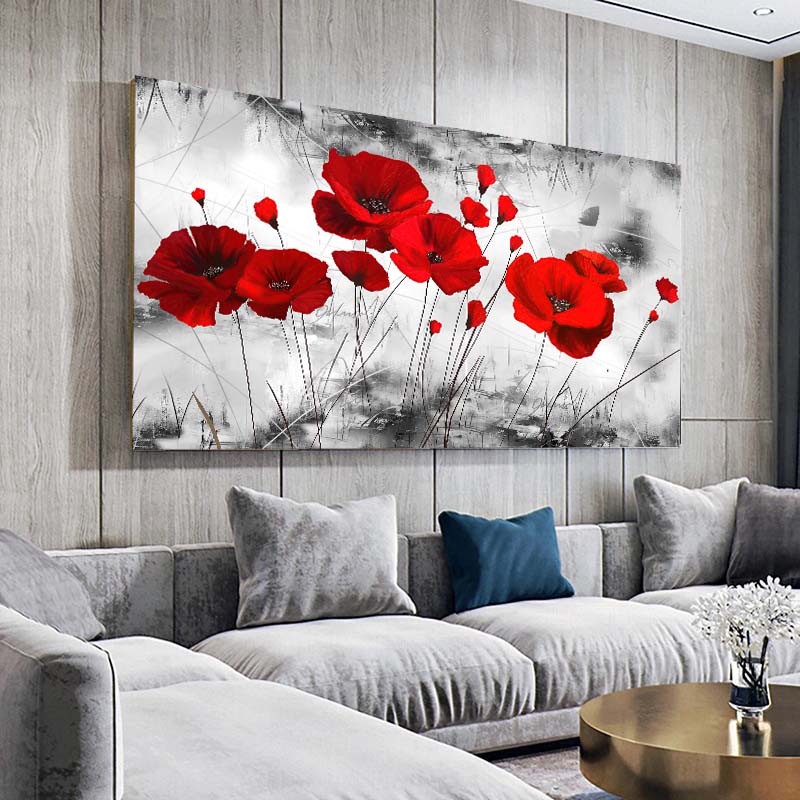 Jasne maki kwiaty obrazy na płótnie na ścianie plakaty i wydruki sztuka ścienna do salonu wystrój domu