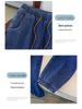 Plus Size Women's High Waist Denim Long Pants - Slimming, Casual, Loose, Cuffed Dad Jeans (200/300 Jin)