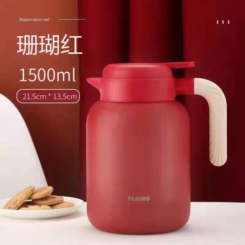 316 Stainless Steel High-grade Thermal Insulation Pot, Household Kettle, Red Warm Pot, Large Capacity Hot Water Bottles, New