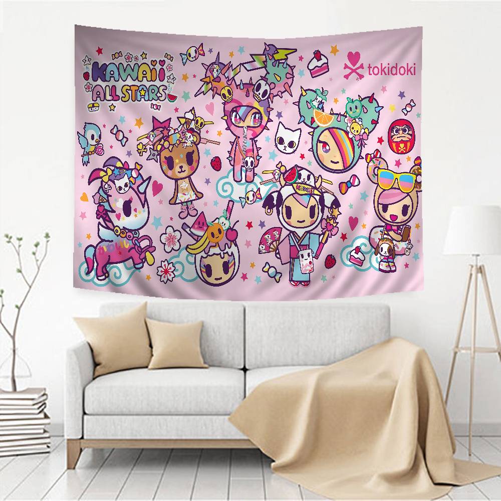 Trendy Brand Japan TTokidokis Cartoon Tapestry Art Science Fiction Room Home Decor Wall Hanging Home Decor