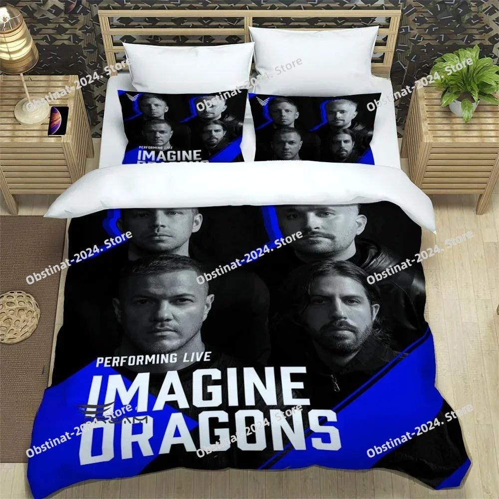 Zestawy pościeli Rock Band Imagine Dragons wykwintny zestaw pościeli poszwa na kołdrę zestaw kołdry pościel luksusowy prezent urodzinowy