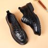Oberste Schicht Rindsleder Herbst Neu Herren Business Casual Lederschuhe High-End Echtes Leder Herren Dicksohlige Einzelne Schuhe Herrenschuhe