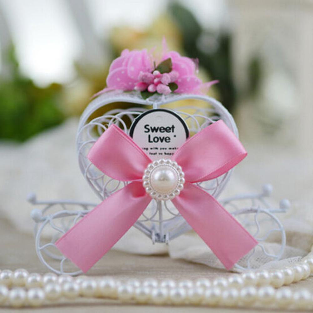 Fashion Ornaments Festival Favours Birthday Carriage Metal Heart Wedding Chocolate Party Candy Box Gift
