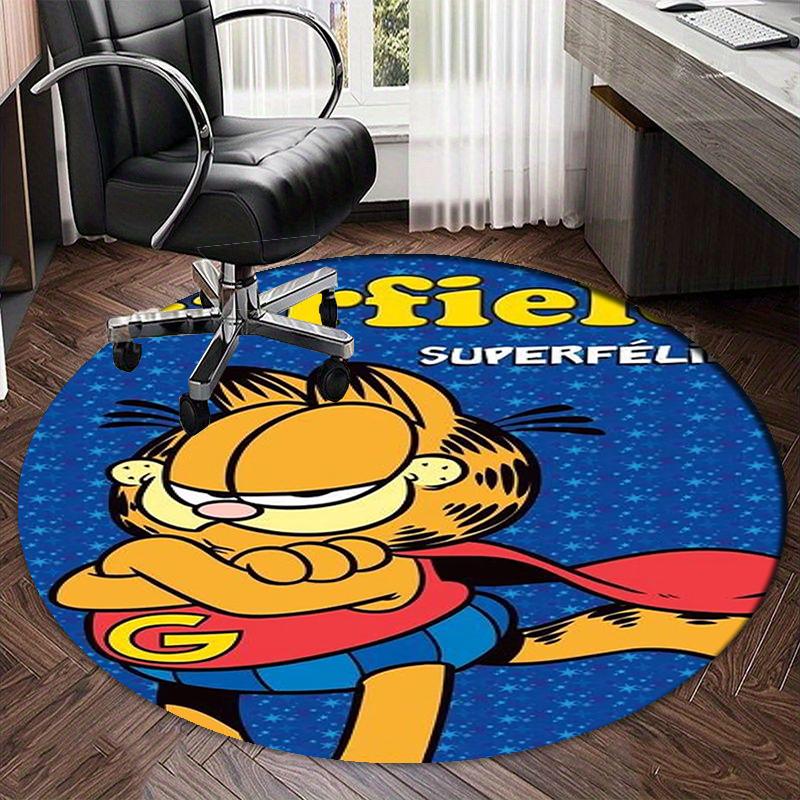 Garfield Printed Round Rug Carpet Chair Rug Area Rug Entryway Doormats,for Office Chair Living Room Bedroom Kitchen Room.