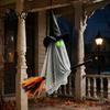 Festive Party Atmosphere Accessory Halloween Ghost Witch Broom Hanging Ornament Spooky Hat Decor Pendants for Indoor