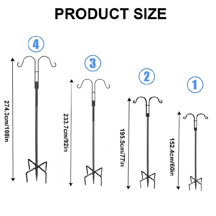 Outdoor Bird Feeders Station with Hook for Garden Bird Enthusiasts Iron Stake Add Aesthetic To Garden Courtyards Lawns