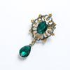 European and American Retro Diamond-Studded Crystal Brooch for Ladies
