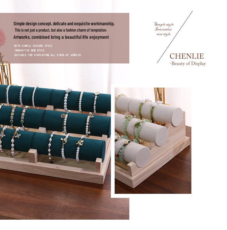 Solid Wood Bracelet, Bangle, Watch, Hair Tie, Beads, Jewelry, and Necklace Display Stand