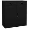 VidaXL Büroschrank Schwarz 90x40x102 cm Stahl
