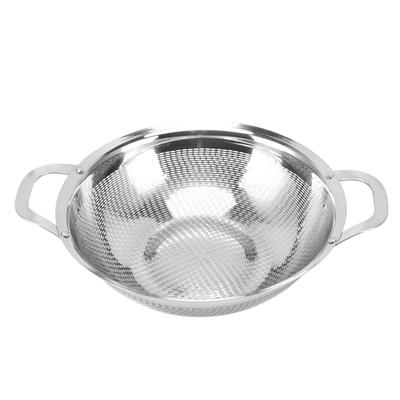 Stainless Steel Colander Multipurpose Mesh Strainer Baskets Fruit Vegetable Drain Basket with Handles for Kitchen Supply