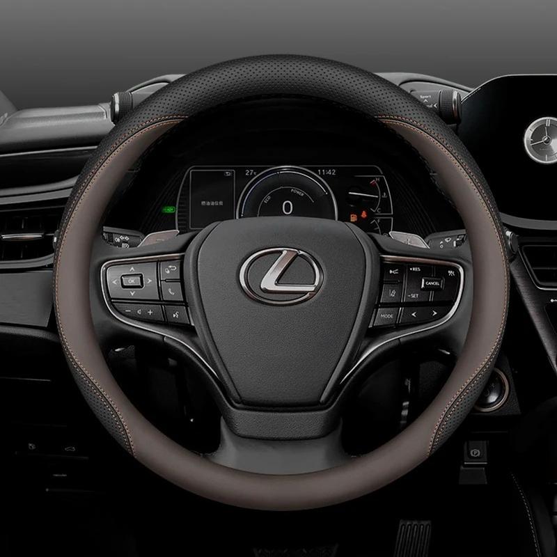 Leder Auto Lenkradabdeckung für Lexus NX350 RX NX RX450h LX600 LBX ES NX250 ES350 RX350 RX350h 2021 2022 2023 2024 2025