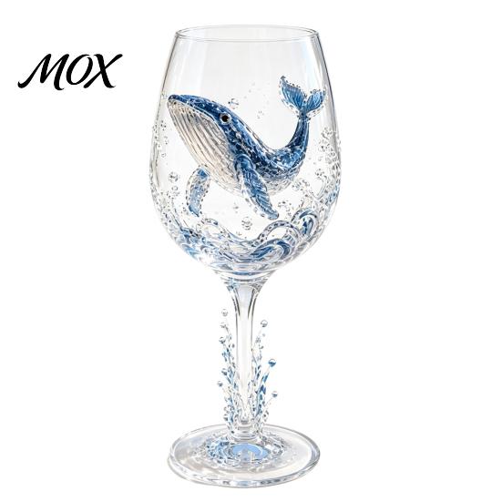 Küsten-Wohnkultur Meeresleben Weinglas, 3D Ozean-Thema Borosilikatglasbecher, Künstlerische Kreatur Einzigartiger Kelch für Cocktails Und Raffinierten Eiskaffee