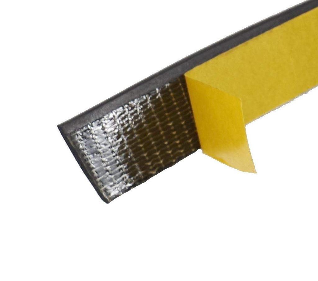 peru Rubber Gasket for Gutters 3mm Thick x 25mm Wide x 2m with Adhesive Noise-Reducing (Black, Long, Tape)