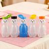 Yousheng 230ml Plastic Bear Bottle Cup with Flip Top Lid Mini Bear Shape Jar Empty Coffee Beer Drink Container for Juice Candy Milk Storing Dispensing
