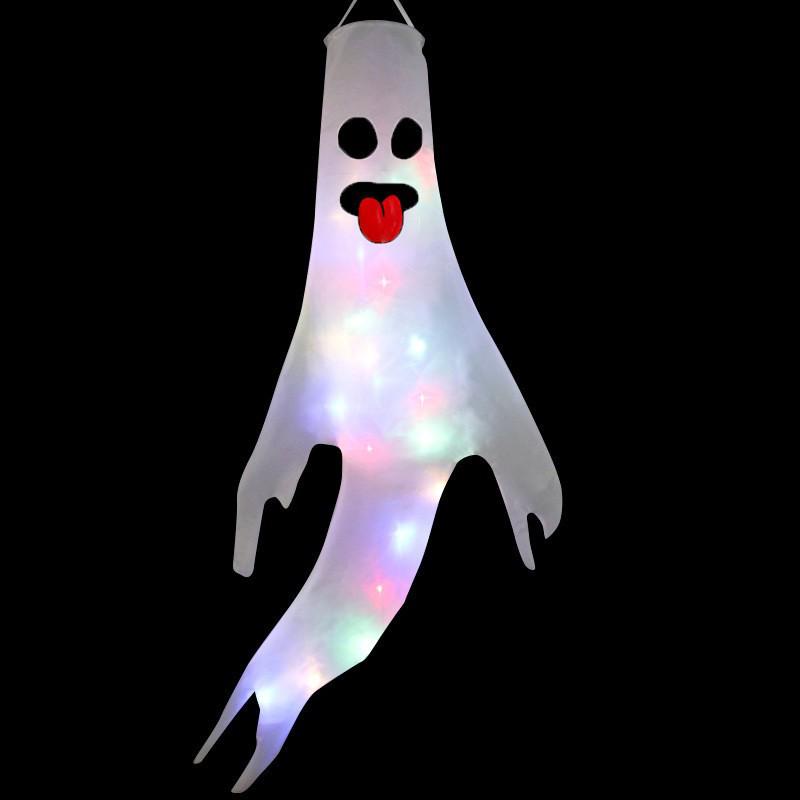 LED Luminous Halloween Ghost Windmill Hanging Decoration Prop