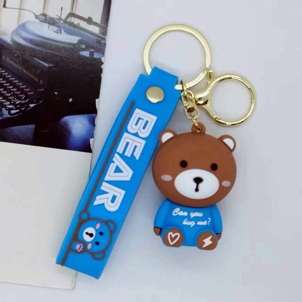 Creative Cartoon Bear Doll Keychain Car Bag Keychain Accessories Gift Wholesale Y2k Fashion Toys Anime Cartoon Frind