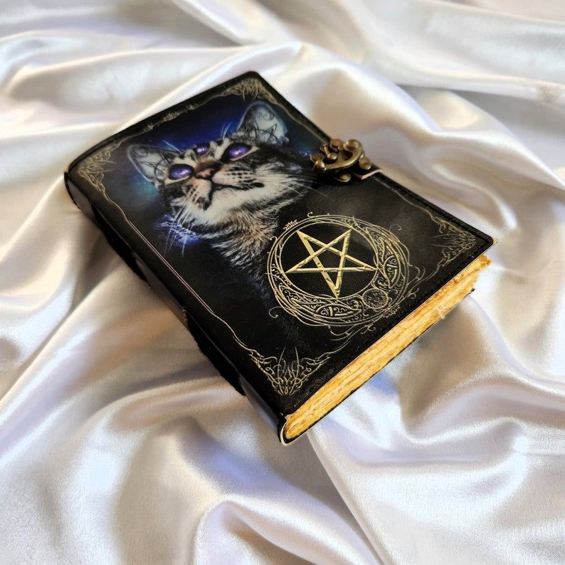 Leather Journal Cat Print Leather Sketchbook, Leather Dairy, Notebook, Wedding Gift, Travel Dairy, Dream Journal, Notepad Personalized Gift.